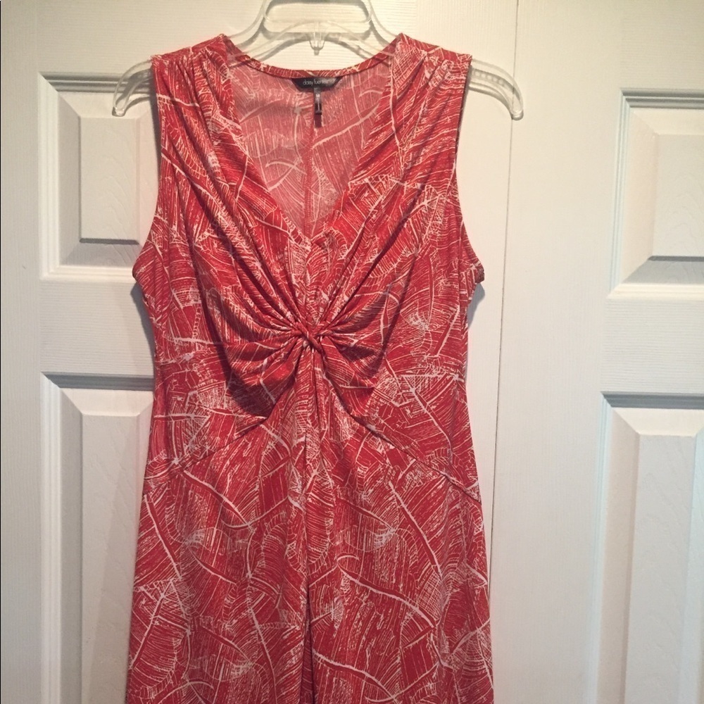 Daisy Fuentes Burnt orange/white dress